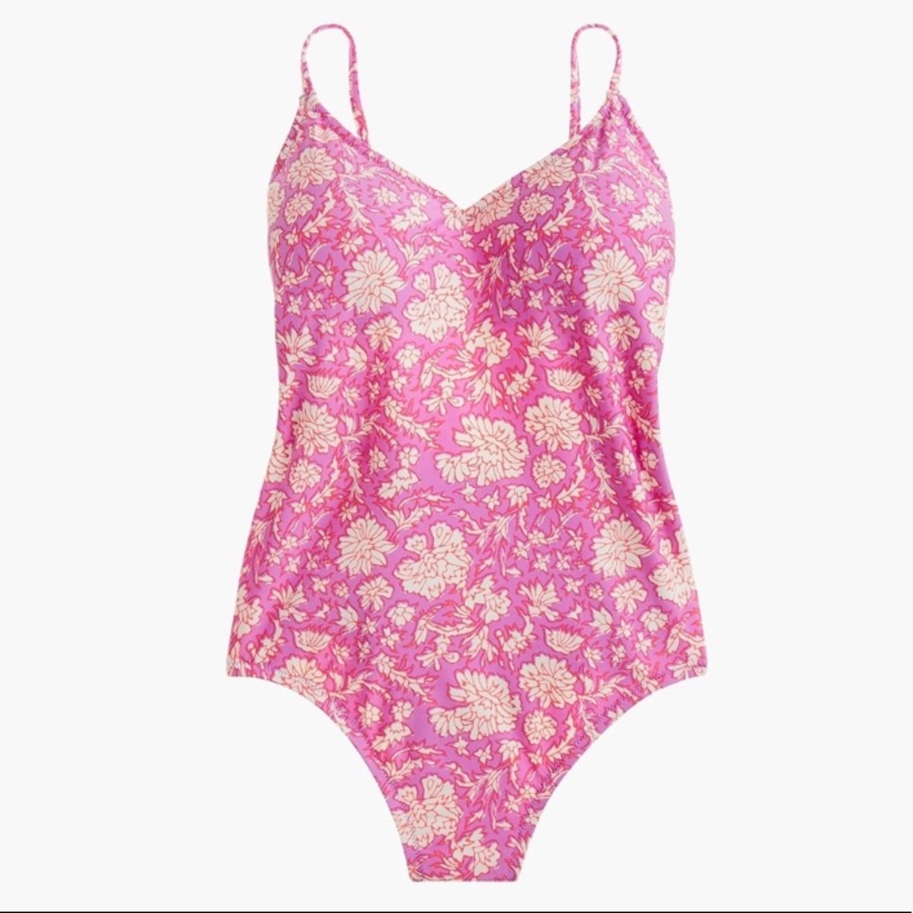J Crew Pink One Piece Swimsuit